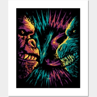 Monsters Fight Posters and Art